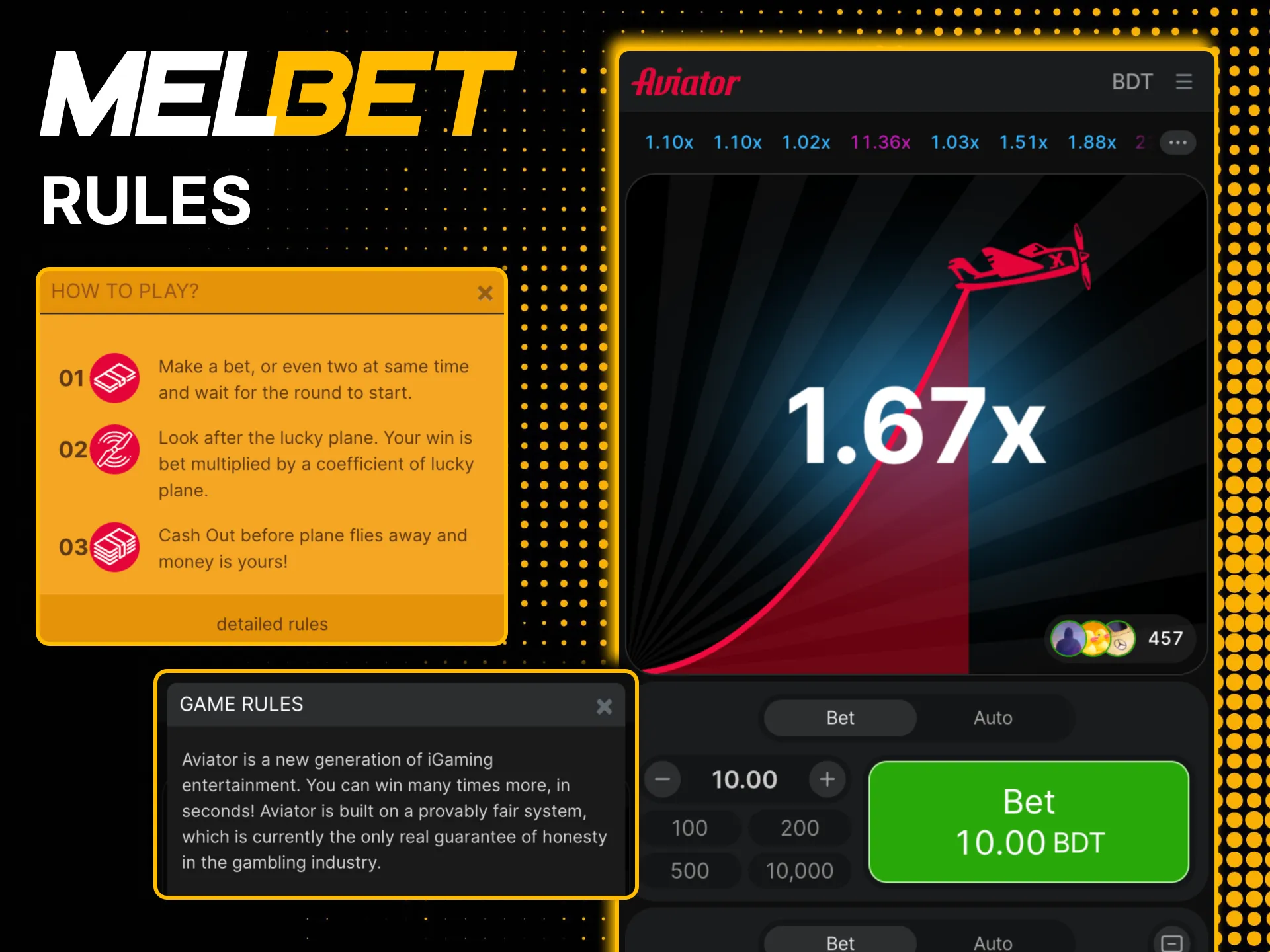Melbet Aviator multiplier grows until plane flies away.