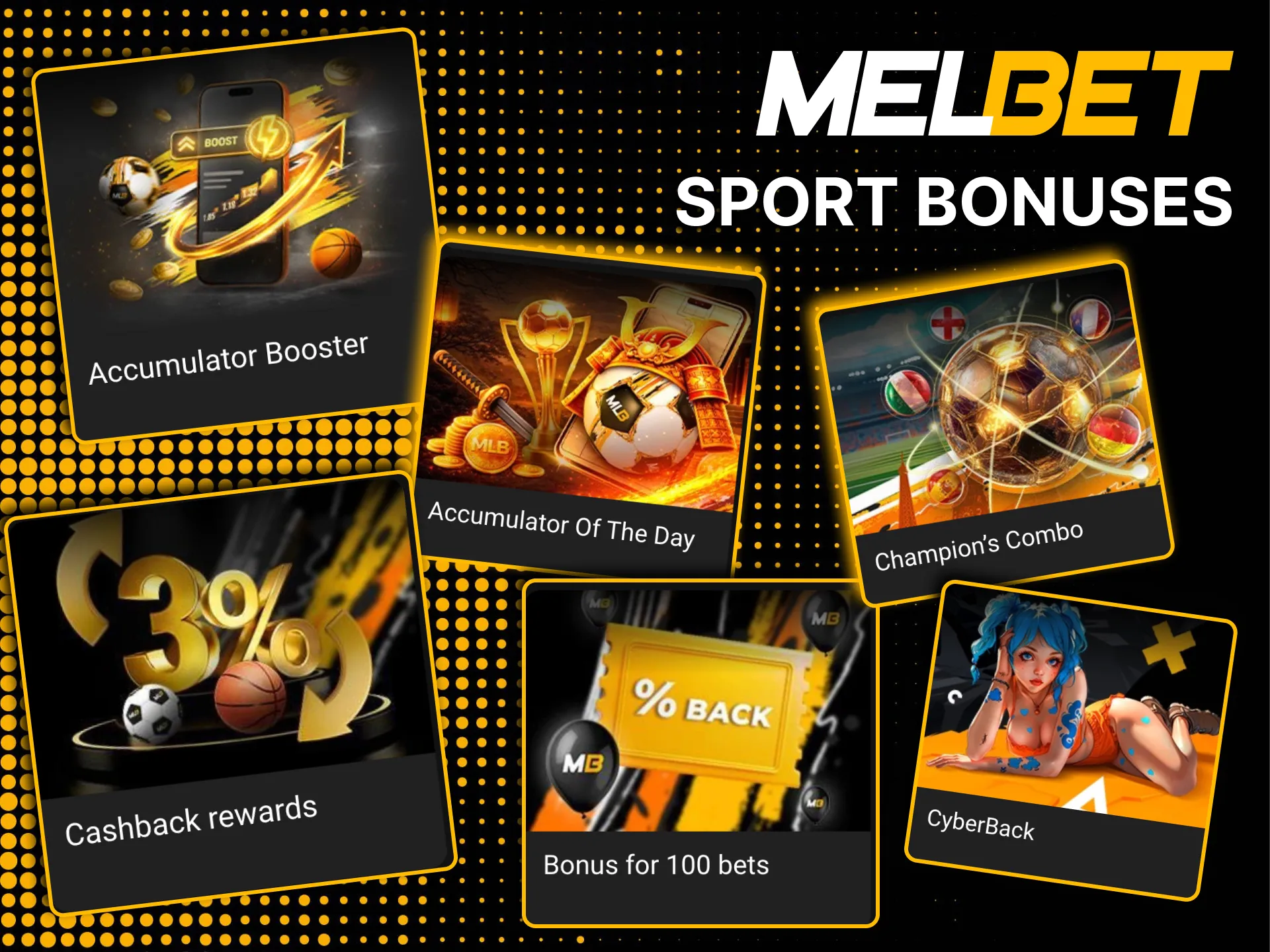Check out the sports bonuses on the Melbet website.