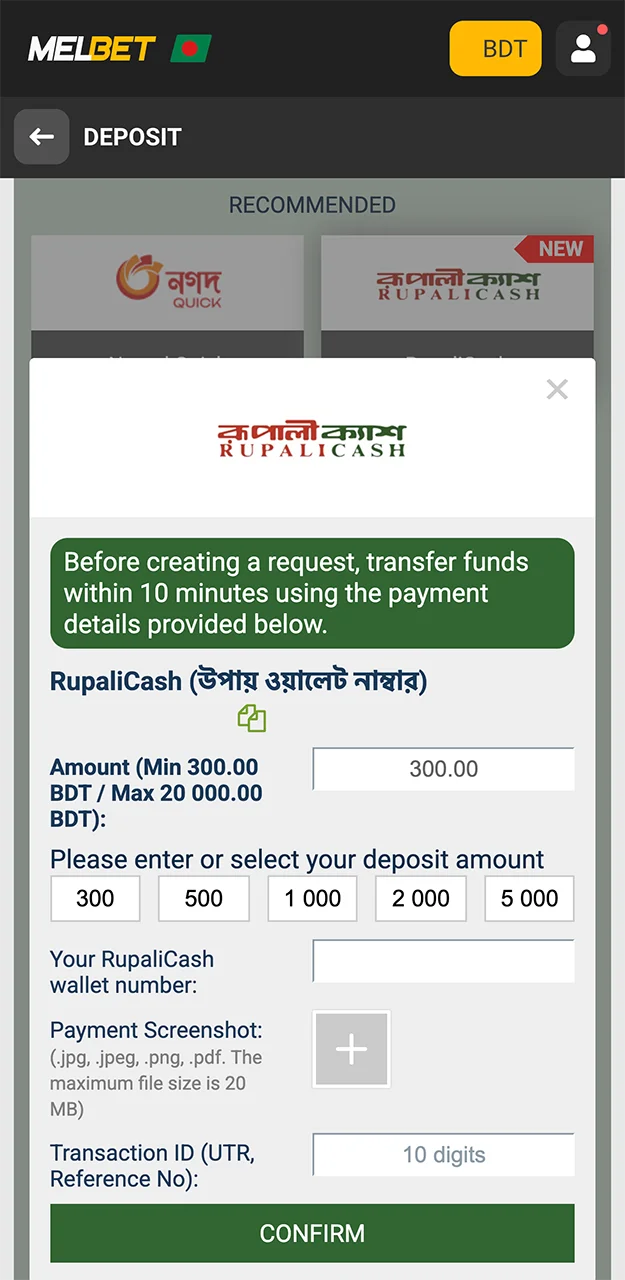 Find out about the deposit methods available on the Melbet website.