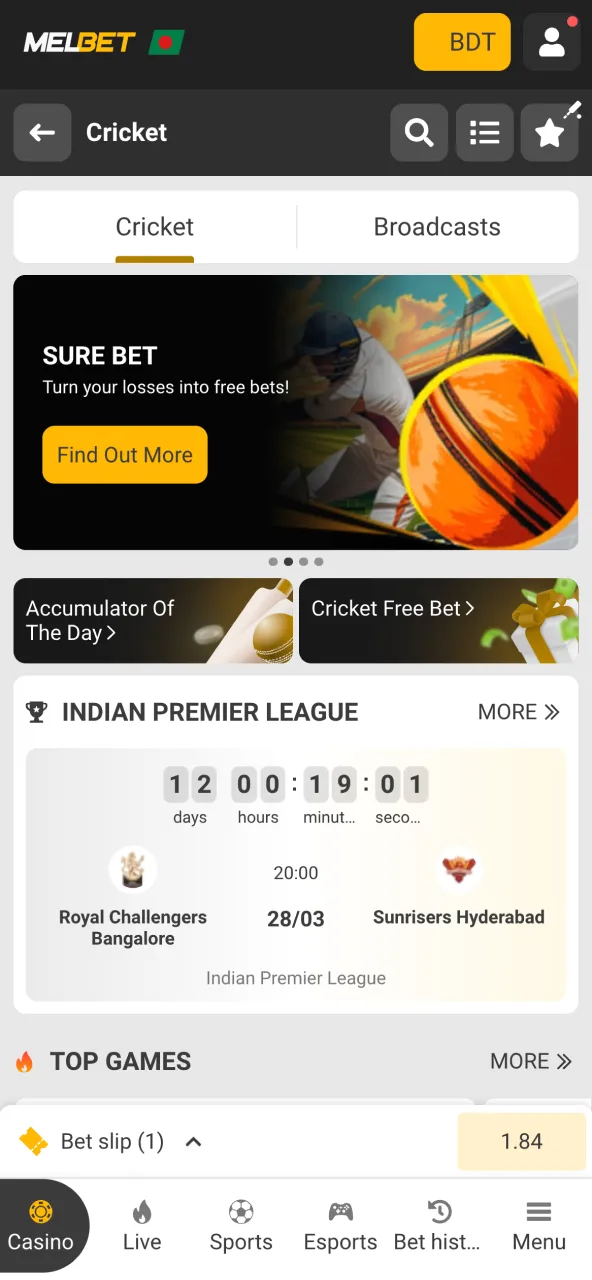 Melbet cricket betting guide: browse upcoming matches, leagues and tournaments.