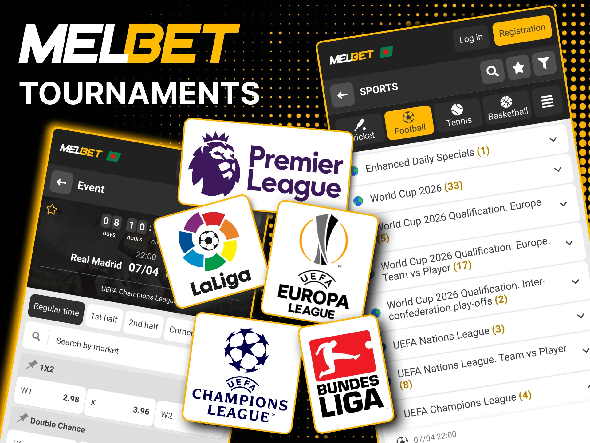 Bet on Bangladesh Premier League and other football through Melbet.