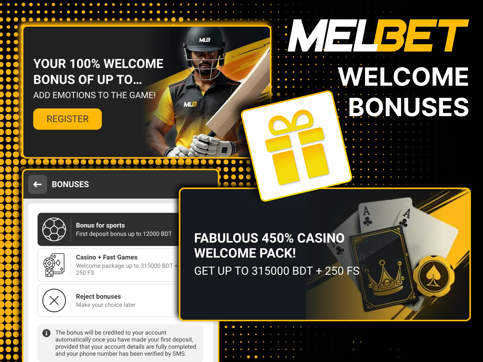 Melbet new player offer includes sports bonus and casino spins.