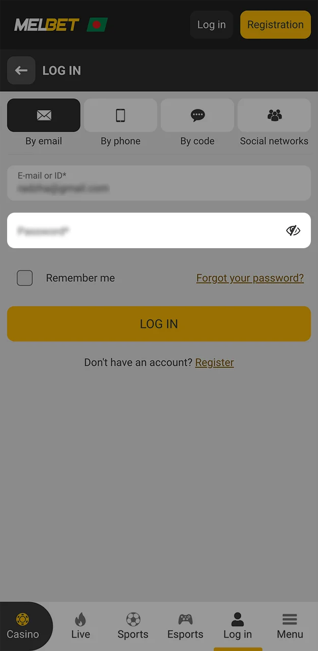 Please check that you have entered the correct password when logging in to the Melbet website.