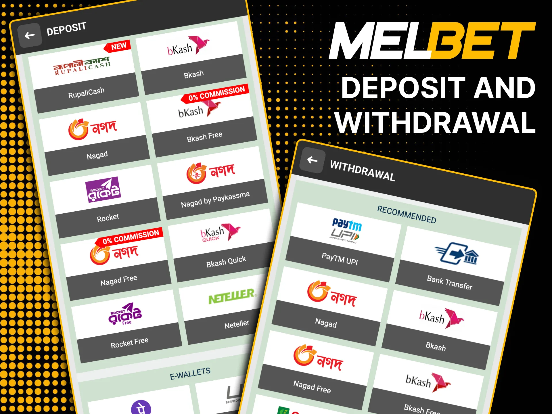 Multiple secure payment options available in Melbet Bangladesh.
