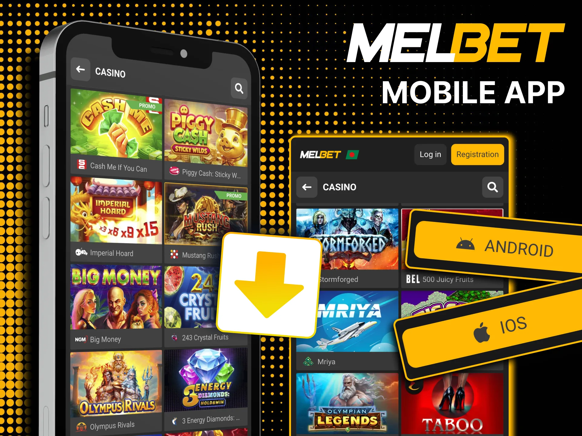 Melbet mobile app offers full slots library access.