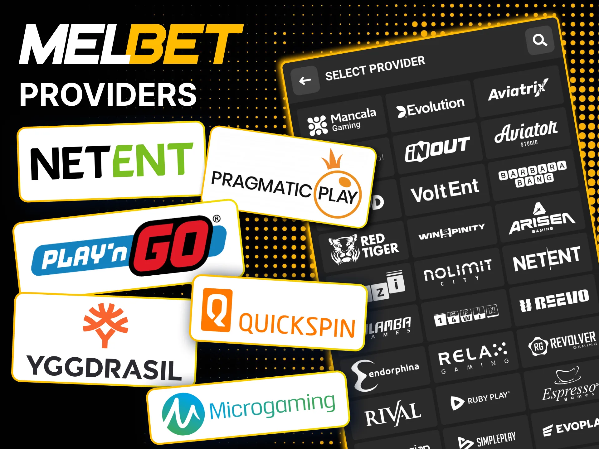 Melbet partners with 50+ slot software providers.
