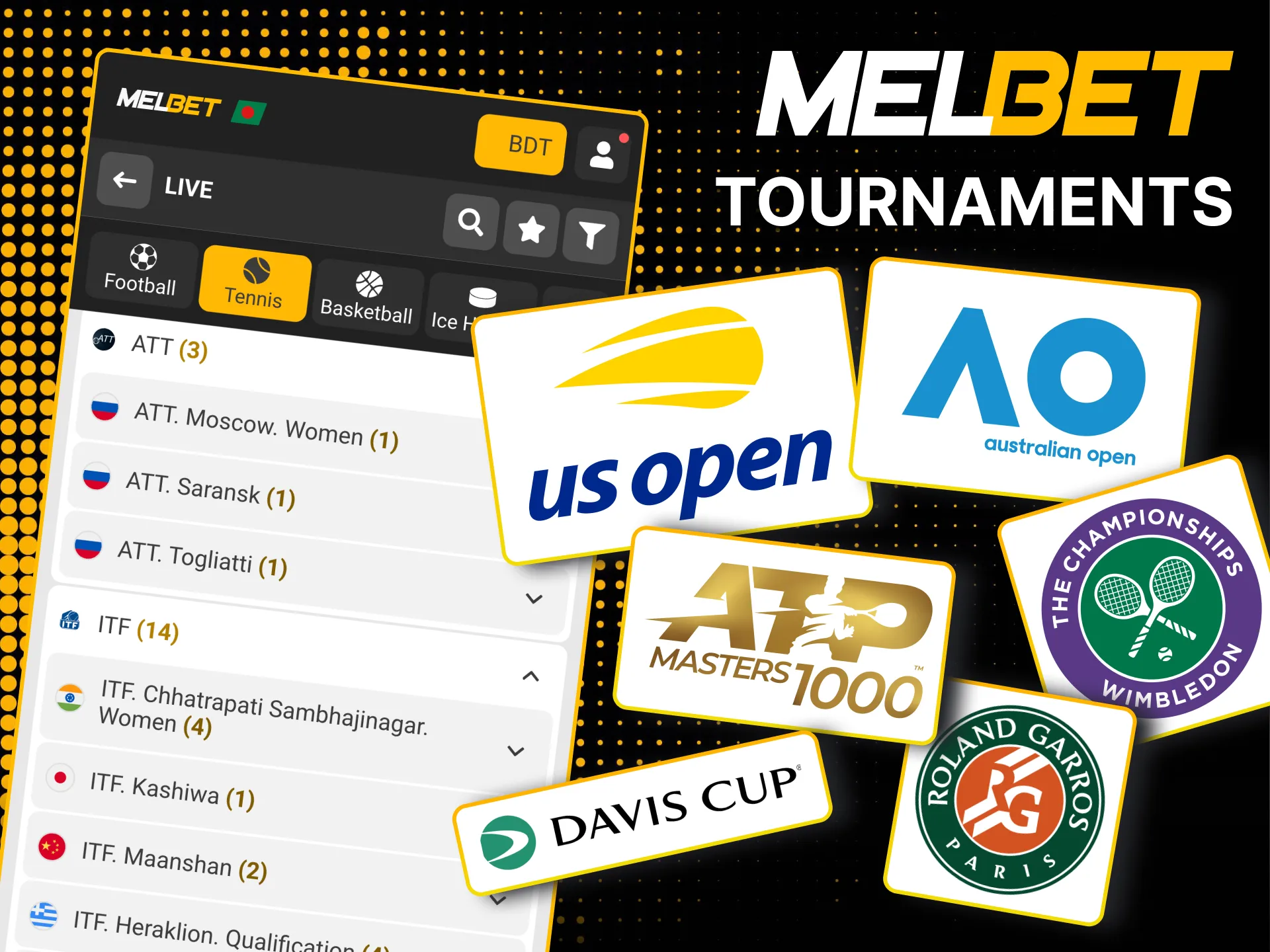 Bet on Australian Open matches with Melbet.