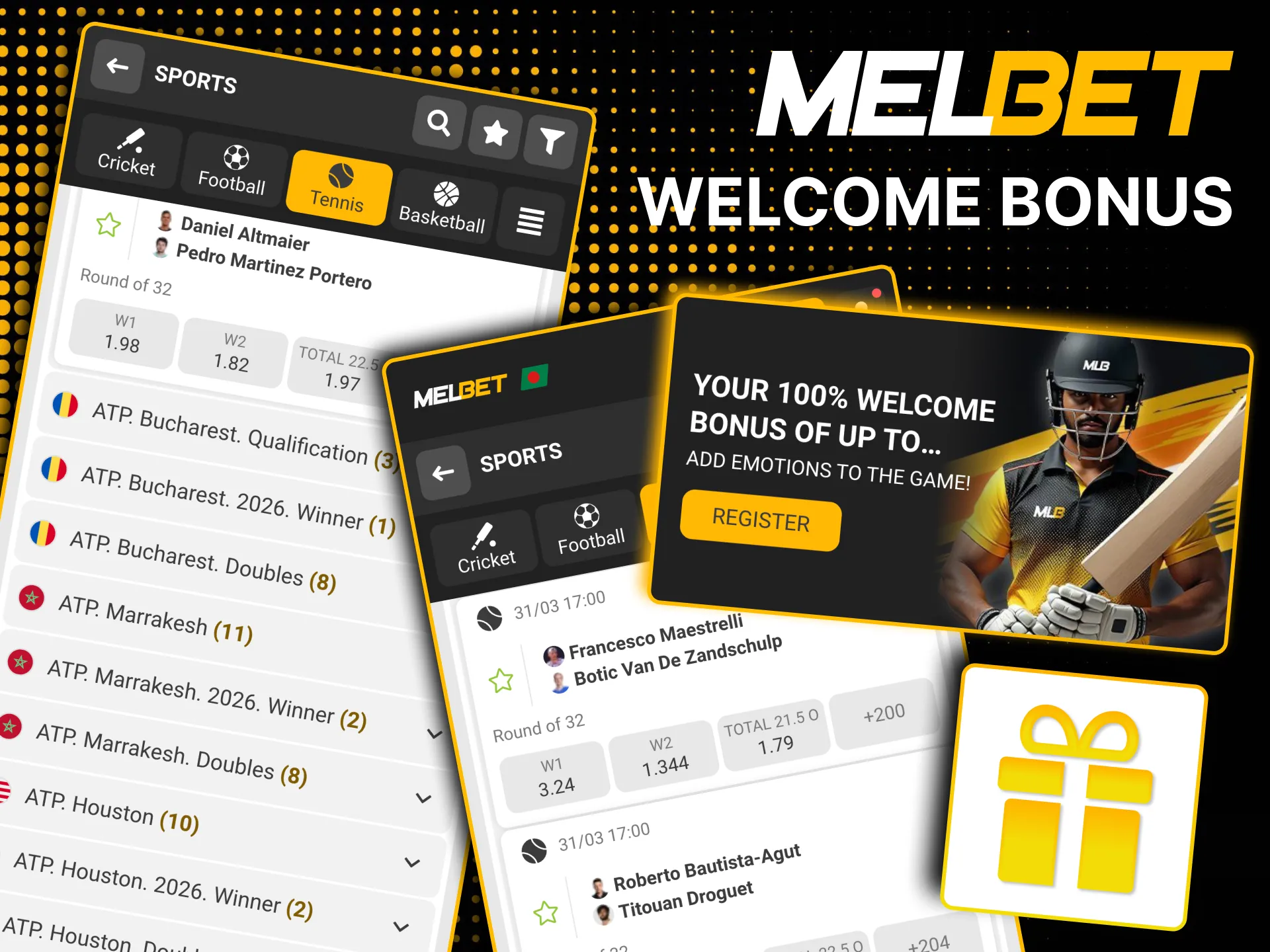 Wager Melbet tennis bonus five times before withdrawal.