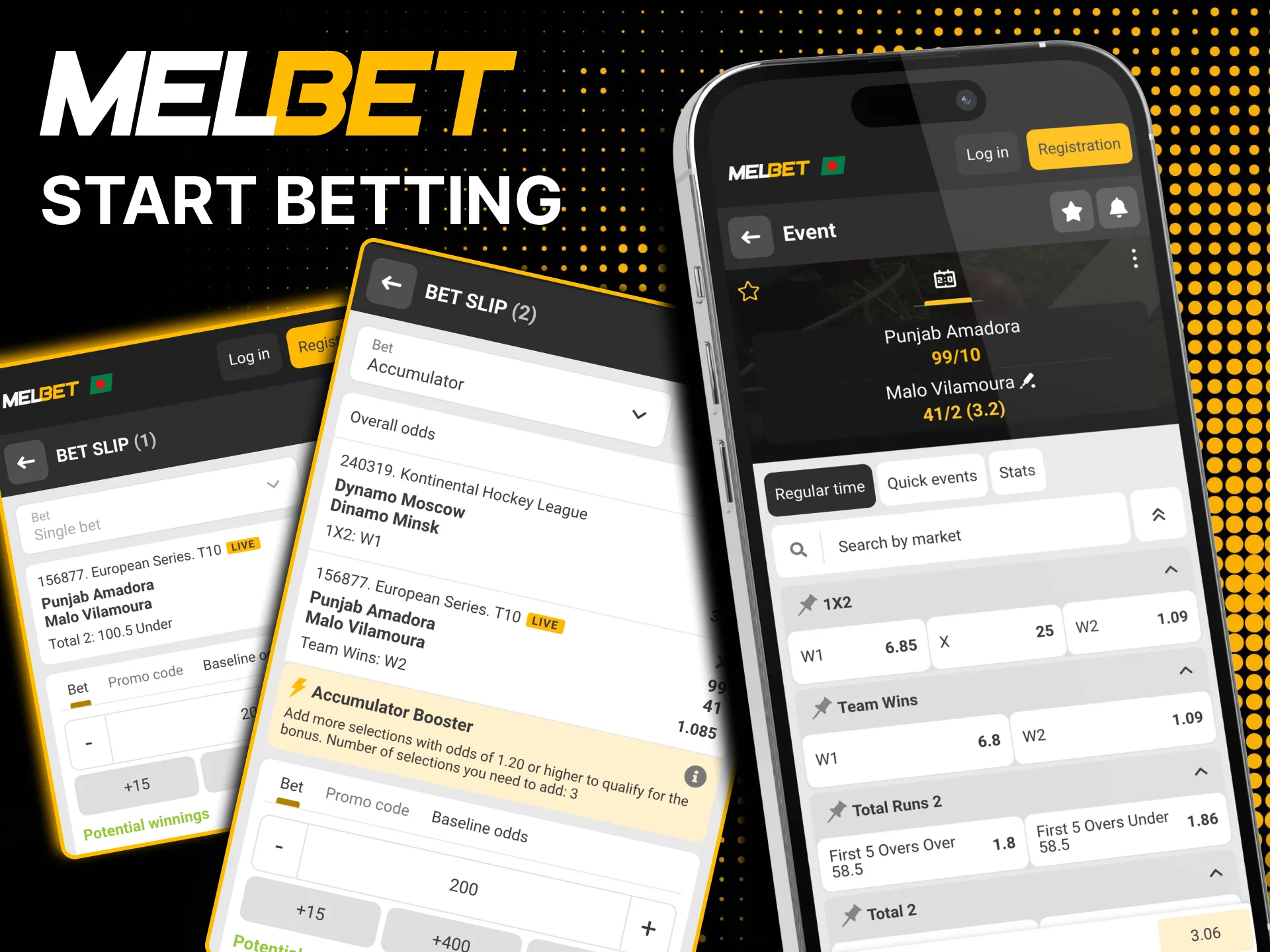 Learn how to place a bet using the Melbet app.